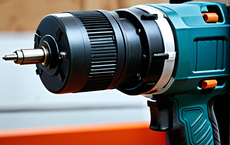 전동 공구 내구성 테스트 - Durable Motor**

"Close-up shot of a robust, brushless motor from a power drill, showcasing intricat...