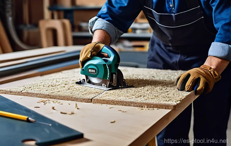 전동 공구 DIY 강좌 - **Prompt 1: Empowered DIY Enthusiast with a Drill**
    "A vibrant, eye-level, full-shot photograph ...